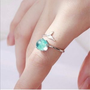 NIB 🧜‍♀️ Sterling silver adjustable mermaid ring